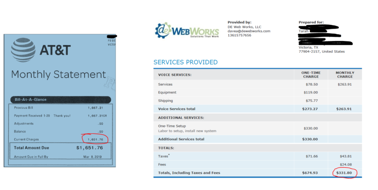 DE Web Works vs AT&T